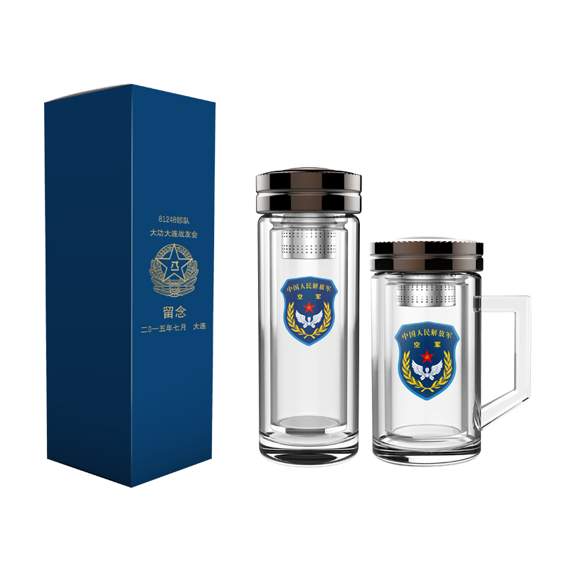 紀念81248大功大連戰友會定制水杯,空軍定做水杯聚會留念禮品